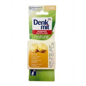 Засіб для миття ванної кімнати у таблетках Denkmit Badreiniger Nachf&uuml;ll-Tabs nature, 2 шт/уп 1076 фото