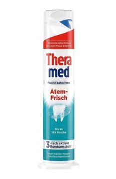 Зубна паста Theramed Atem-Frisch антибакреріальна з дозатором, м'ята, 100 мл м'ятна 457 фото