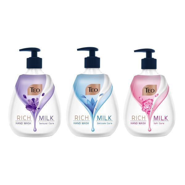 Зволожуюче рідке мило Teo Rich Milk Sensual Care фіолетовий, 400 мл 1041 фото