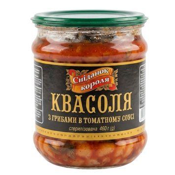 Квасоля з грибами в томатному соусі 460г 1003 фото