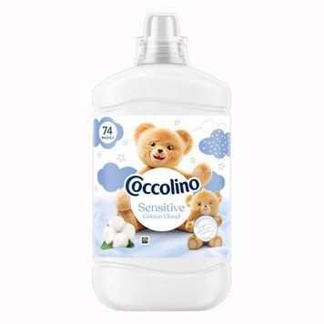 Концентрований кондиціонер для білизни Coccolino Sensitive Cotton Cloud гіпоалергенний, 74 прання, 1702 мл, білий 1053 фото