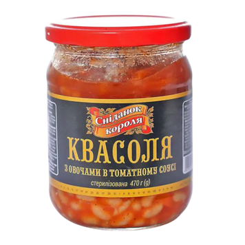 Квасоля з овочами в томатному соусі 470г 1021 фото