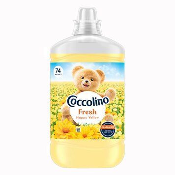 Концентрований кондиціонер для білизни Coccolino Fresh Happy Yellow літній аромат, 74 прання, 1702 мл, жовтий 1055 фото