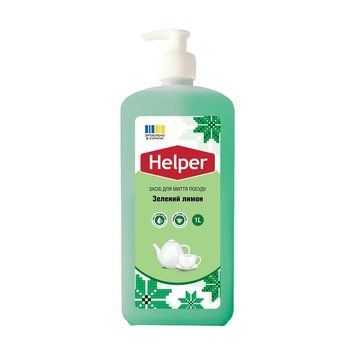 Засіб для миття посуду Helper Зелений лимон, 1 л 1013 фото