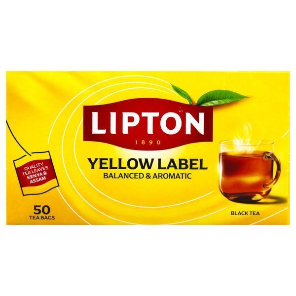 Чорний чай Lipton Yellow Label 50 пакетиків, 100 г 1103 фото