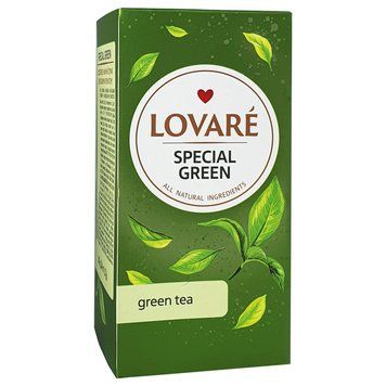 Зелений байховий китайський чай Lovar&eacute; Special Green 24 пакетики, 36 г 1105 фото