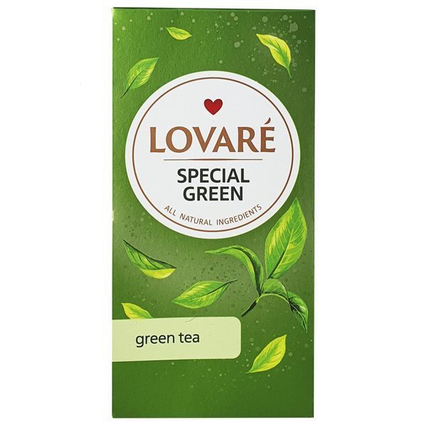 Зелений байховий китайський чай Lovar&eacute; Special Green 24 пакетики, 36 г 1105 фото