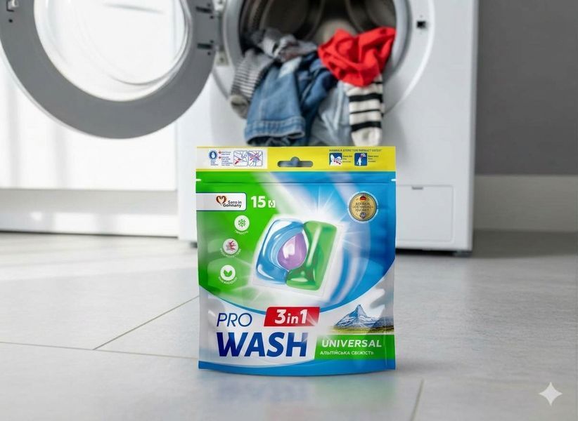 Капсули для прання ProWash Universal Альпійська свіжість універсальні 10шт\уп 308 фото