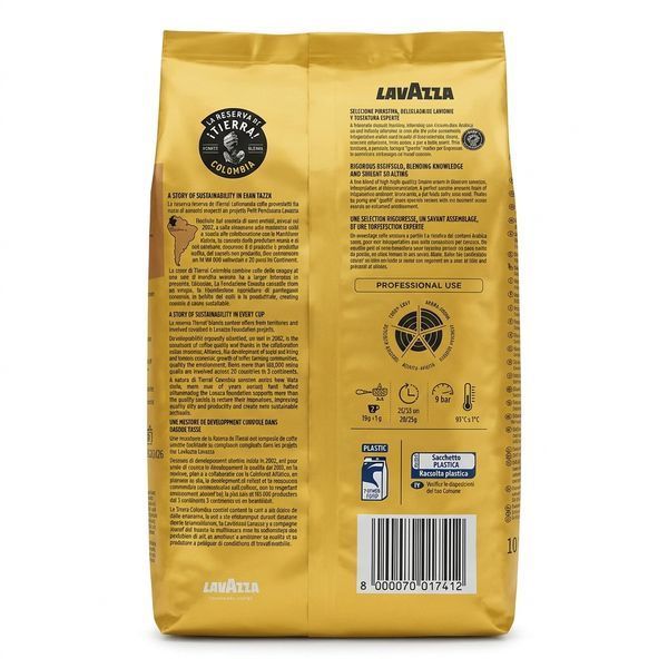 Кава зернова Lavazza La Reserva de iTierra! Colombia (100% Арабіка) 1 кг 1115 фото