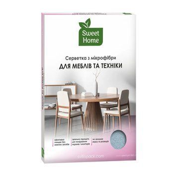 Серветка з мікрофібри для меблів і техніки Sweet Home, 1 шт/уп 1024 фото